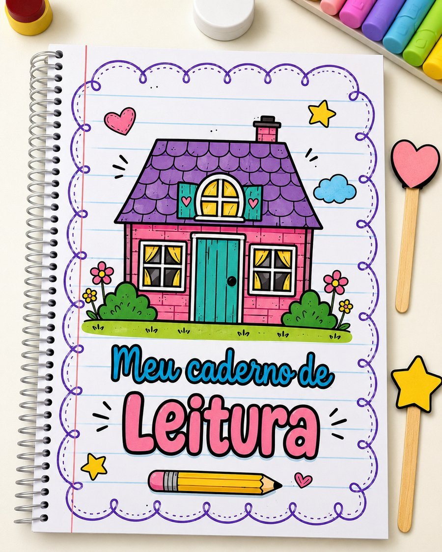 Capa Meu Caderno de Leitura Casinha